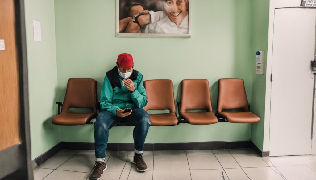 patient in waiting room